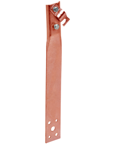 Держатель проводника круглого 6-10мм винтовой прямой h=80мм медь IEK (ZDP86-50-1-16-80) в Рыбинске Крепеж Pintop.ru