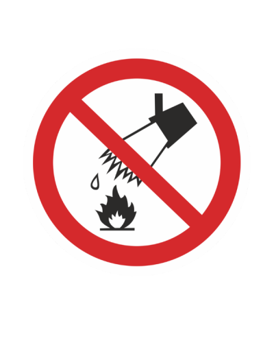 Знак P 04 Запрещается тушить водой 200х200 мм, пленка самоклеящаяся ГОСТ Р 12.4.026-2015 EKF (an-p-04) в Рыбинске Дополнительное оборудование для ОПС Pintop.ru