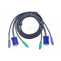 КВМ-кабель тонкий с интерфейсами PS/2, VGA (1.2м) ATEN 2L-5001P/C