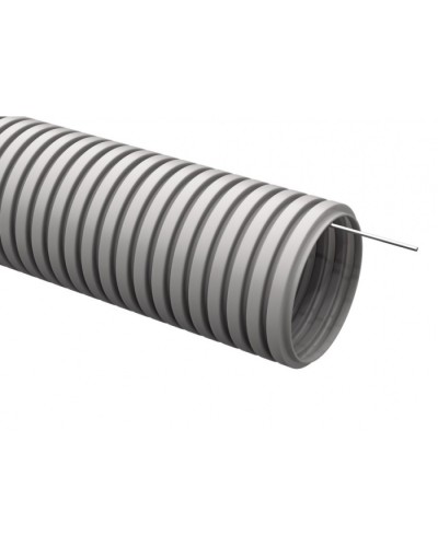 ELASTA Труба гофр. тяжелая ПВХ d=25мм с зондом (50м) IEK (EA-TG23-121-025-050-K41) в Рыбинске Труба гофрированная Pintop.ru