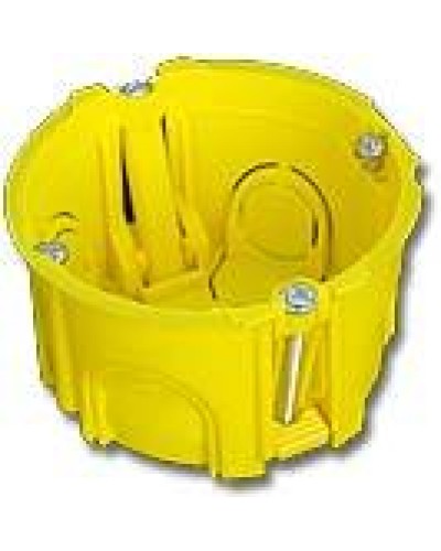 Коробка подрозеточная в стену для суппорта 45x45, желтая TWT TWT-BX45x45-YL в Рыбинске Распределительные коробки Pintop.ru