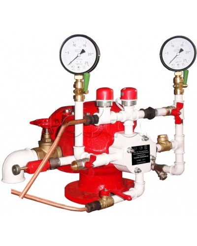 Узел управления дренчерный с пневмоприводом Спецавтоматика УУ-Д100/1,6(П0,028)-ВФ.О4 в Рыбинске Устройства пуска водяного пожаротушения Pintop.ru