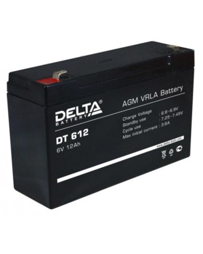 Аккумулятор свинцово-кислотный Delta DT 612 в Рыбинске Электротехническое оборудование Pintop.ru
