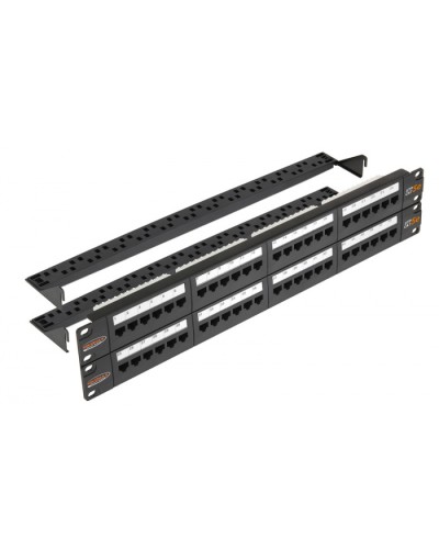 Патч-панель 19, 2U, 48xRJ45 NIKOMAX (NMC-RP48UD2-2U-BK) в Рыбинске Патч панель Pintop.ru