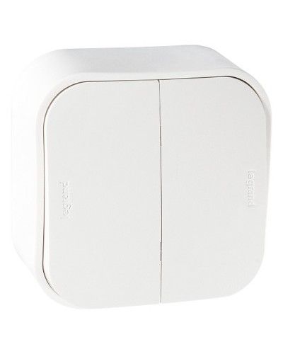 Выключатель двухклавишный Quteo Legrand (782202) в Рыбинске Аксессуары для кабель-канала Pintop.ru