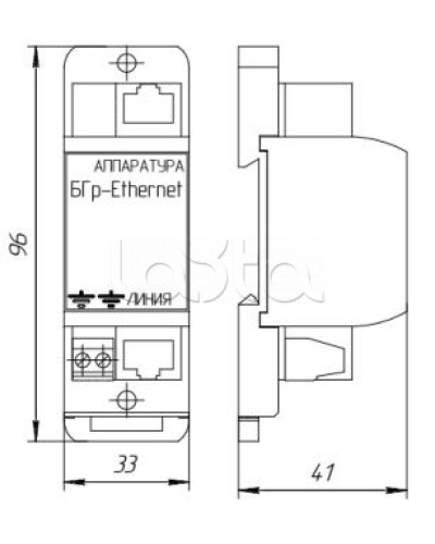 Устройство защиты от импульсных перенапряжений Forteza Блок БГр-Ethernet-PoE в Рыбинске Устройства защиты операционных процессоров (ОПС) Pintop.ru