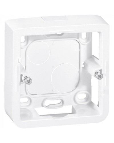 Коробка накладная, глубина 30 мм, белая Mosaic Legrand 080280 в Рыбинске Аксессуары для кабель-канала Pintop.ru