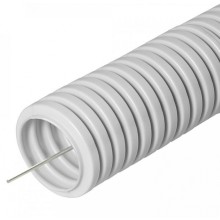 Труба гофрированная ПВХ сверхтяжелая 1100 Н серая с/з д50 (15м/660м уп/пал) Промрукав (PR.0150321)