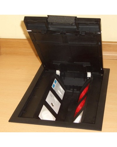 Люк в пол на 6 модулей (45х45мм) с суппортом и коробкой, пластик Экопласт 70062 в Рыбинске Системы лючков и колонн Pintop.ru