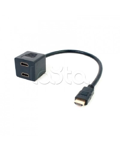 Переходник штекер HDMI - 2 гнезда HDMI (провод) GOLD (10шт/уп) REXANT 17-6832 в Рыбинске Проходные адаптеры Pintop.ru