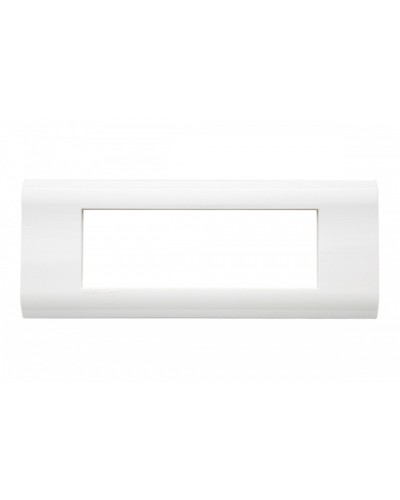 Рамка французский стандарт 6 модулей 45 × 22,5 мм, белый Eurolan (16M-00-06WT) в Рыбинске Комбинированные настенные розетки Pintop.ru