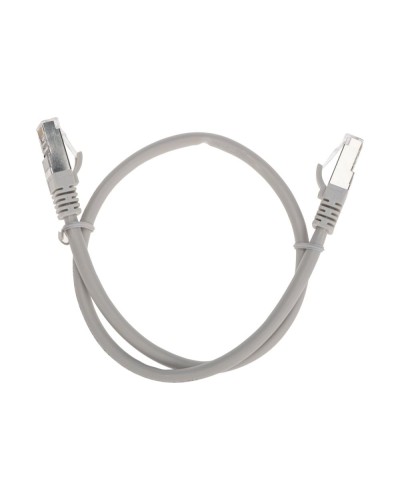 Патч-корд S/FTP, CAT 6A (10G), RJ45-RJ45, 28AWG, LSZH, серый, 0,5м REXANT 02-0390-05 в Рыбинске Патчкорды (медные) Pintop.ru