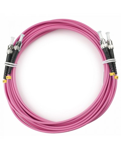 Шнур оптический duplex ST-ST 50/125 mm OM4 7м LSZH Cabeus FOP-50-OM4-ST-ST-7m в Рыбинске Патч-корды оптические Pintop.ru