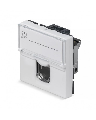 Модуль Keystone Jack RJ-45(8P8C), 180 градусов, категория 6a, экранированная Cabeus (KJ-RJ45-Cat.6a-SH-180T-FP-L-45) в Рыбинске Модули Keystone Pintop.ru