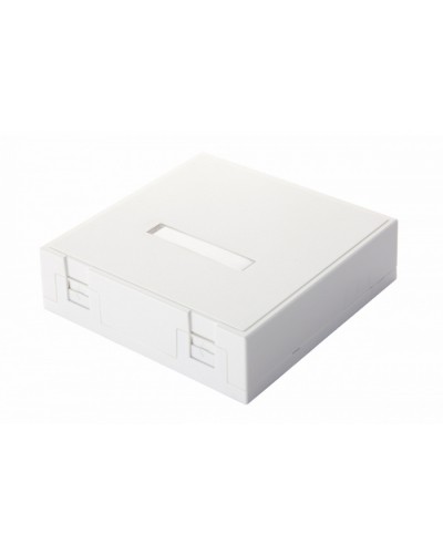 Настенная коробка 2-портовая с катушкой намотки запаса, белый Eurolan (12B-05-02WT) в Рыбинске Розетки компьютерные и телефонные Pintop.ru
