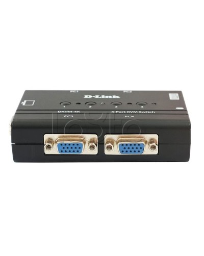 4-портовый KVM-переключатель с портами VGA и PS/2 D-Link DL-DKVM-4K/B3A в Рыбинске Видеоусилители, Модуляторы, Делители Pintop.ru