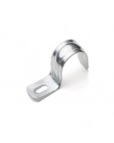 Скоба оцинк. с одним отверстием, для трубы D25мм (5шт) Экопласт 43725-5 в Рыбинске Держатели, клипсы, скобы Pintop.ru