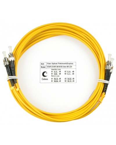 Шнур оптический duplex ST-ST 9/125 sm 10м LSZH Cabeus FOP(d)-9-ST-ST-10m в Рыбинске Патч-корды оптические Pintop.ru