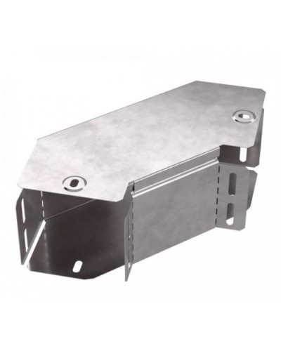 Угол горизонтальный 90 градусов с крышкой Стандарт 100х100 Промрукав (PR16.0413) в Рыбинске Аксессуары для кабель-канала Pintop.ru