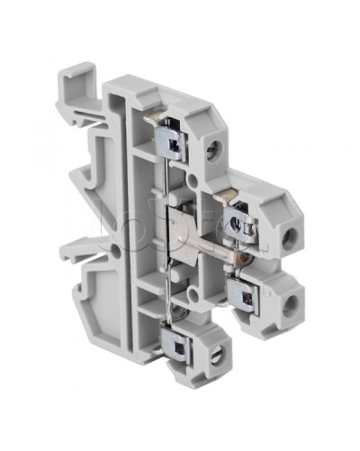 Клемма винтовая двухуровневая JXB-4/35L с перемычкой между уровнями серая EKF (plc-jxb-2-4/35L-gy) в Рыбинске Клеммные колодки Pintop.ru