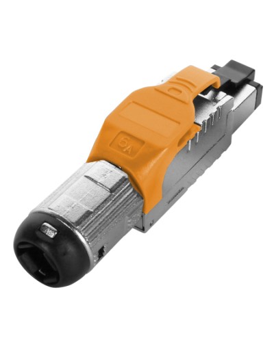 Разъем полевой оконцовки RJ-45 Hyperline (PLUE-8P8C-S-C6A-SH-OR) в Рыбинске Коннекторы Pintop.ru