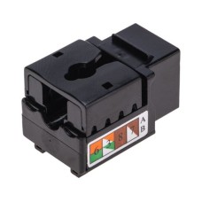 Модуль Keystone Jack RJ-45(8P8C), UTP неэкранированный, CAT 6, тип 90 градусов, черный REXANT PRO 02-0255