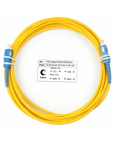 Шнур оптический simplex SC-SC 9/125 sm 7м LSZH Cabeus FOP(s)-9-SC-SC-7m в Рыбинске Патч-корды оптические Pintop.ru