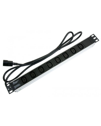 Блок на 8 розеток IEC 320 горизонтальный для 19 шкафов Cabeus (PDU-8I-2IEC) в Рыбинске Блоки розеток Pintop.ru