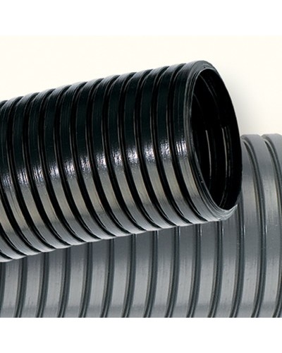 Труба гофрированная DN12мм, ПВ-2, Dвн 12,2 мм, Dнар 15,8 мм, полиамид 6, цвет чёрный, с протяжкой, DKC PA611216F2 в Рыбинске Труба гофрированная Pintop.ru