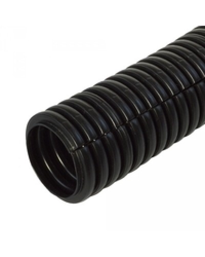 Труба гофрированная ПП лёгкая 350 Н безгалогенная (HF) разрезная черная д32 (25м/1375м уп/пал) Промрукав PR02.0066 в Рыбинске Труба гофрированная Pintop.ru