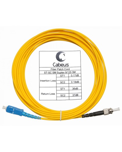 Шнур оптический simplex SC-ST 9/125 sm 7м LSZH Cabeus FOP(s)-9-SC-ST-7m в Рыбинске Патч-корды оптические Pintop.ru