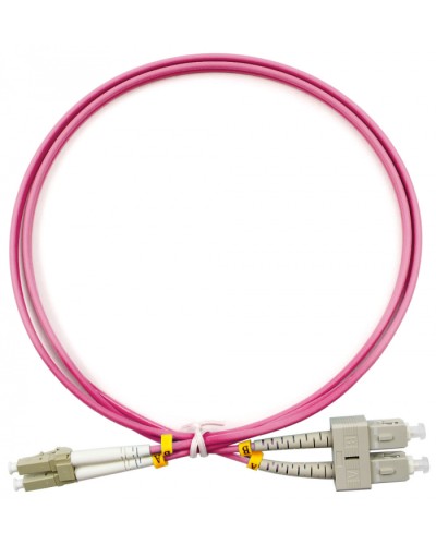 Шнур оптический duplex LC-SC 50/125 mm OM4 1,5м LSZH Cabeus FOP-50-OM4-LC-SC-1,5m в Рыбинске Патч-корды оптические Pintop.ru