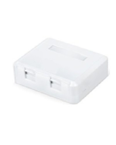 Корпус настенной розетки для установки 2-х вставок типа Keystone Jack, белый в Рыбинске Коммутационные изделия Pintop.ru