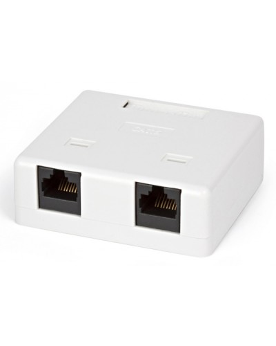 Розетка компьютерная RJ-45(8P8C) Hyperline SB1-2-8P8C-C6-WH в Рыбинске Розетки компьютерные и телефонные Pintop.ru