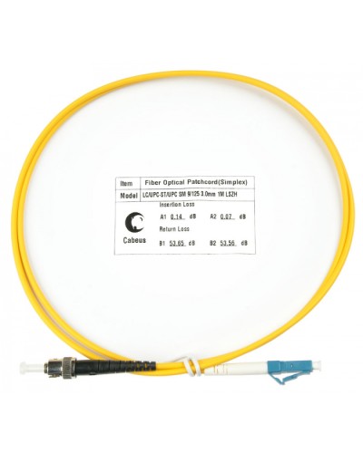 Шнур оптический simplex LC-ST 9/125 sm 1м LSZH Cabeus FOP(s)-9-LC-ST-1m в Рыбинске Патч-корды оптические Pintop.ru